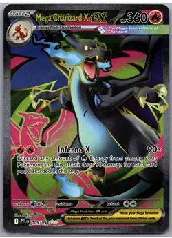 Mega Charizard X ex 109/094 Ultra Rare Phantasmal Flames Pokemon NM - Image 1
