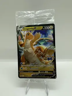 Pokemon TCG Dragonite V Sword & Shield Swsh235 Pokemon Go stamp Promo sealed - Image 1