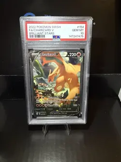 PSA 10 Charizard V (Alternate Full Art) 154/172 Swsh09: Brilliant Stars Holo - Image 1