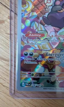 Pokemon TCG Morpeko Illustration Rare Card S&V Paradox Rift 206/182 - Image 4