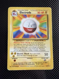 Pokemon TCG Electrode Base Set, 21/102, Regular Rare Non-Holo Card LP - Image 1