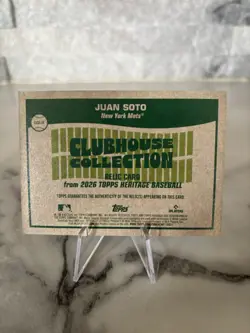 Juan Soto #CCR-JS 2026 Topps Heritage Clubhouse Collection Relics New York Mets - Image 2