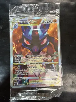 Lucario VSTAR Black Star Promo SWSH291 Full Art Holo Sealed - Image 1