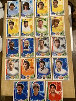 Topps Match Attax FIFA World Cup 2010 Trading Cards - International Legends x 19 - Image 1