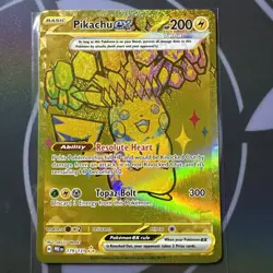 Pokemon Pikachu TCG Prismatic Evolutions Hyper Rare Gold Card 179/131 - Image 1