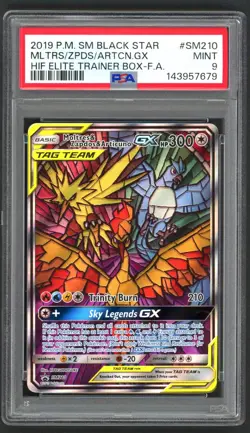 Pokemon Cards - PSA 9 Moltres & Zapdos & Articuno GX SM210 - MINT - Image 1