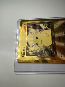 Pikachu Gold Metal Card 58/102 - Pokemon TCG Celebrations 25th Anniversary - HP - Image 4