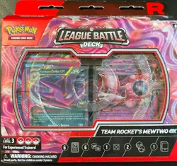 Pokemon League Battle Deck Team Rocket's Mewtwo ex 2023 60 Cards Mewtwo Crobat - Image 2