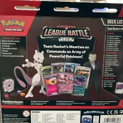 Pokemon League Battle Deck Team Rocket's Mewtwo ex 2023 60 Cards Mewtwo Crobat - Image 3