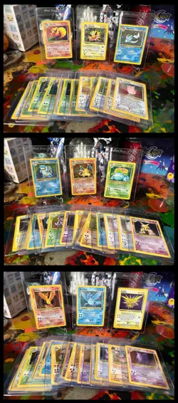 Pokemon 3x Master Sets 100% Complete Base Set 102/102 Jungle 64/64 Fossil 62/62 - Image 1