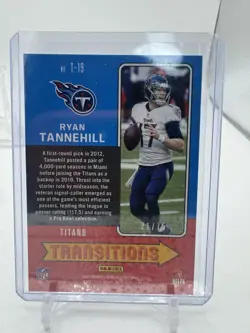 2021 Panini Classics #T-19 Ryan Tannehill Transitions Gold /75 Tennessee Titans - Image 2