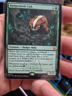 Magic the Gathering Badgermole Cub NM Condition - Image 1