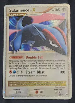 2009 POKEMON PLATINUM ARCEUS SALAMENCE LV.X 98/99 ULTRA RARE HOLO - Image 2