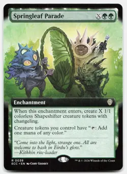 Springleaf Parade (Extended Art) 39 Commander: Lorwyn Eclipsed MTG NM - Image 1