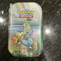 Pokemon TCG Celebrations Mini Tin Chikorita Cyndaquil Totodile English 2021 - Image 1
