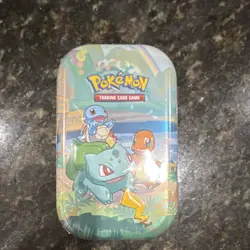 Pokemon TCG Celebrations Mini Tin Bulbasaur Charmander Squirtle Pikachu 2021 - Image 1