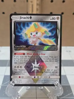 Pokemon Jirachi Prism Star SM-Celestial Storm 97/168 Holo Prism Rare 80 HP - Image 1