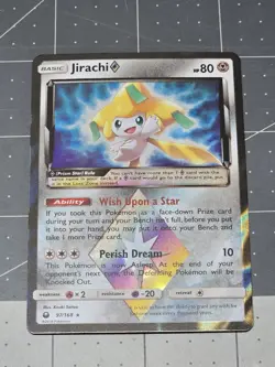 Pokemon Jirachi Prism Star SM-Celestial Storm 97/168 Holo Prism Rare 80 HP - Image 3