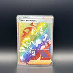 Pokemon Sword & Shield Base Set Trainer Team Yell Grunt 210/202 Rainbow - Image 1