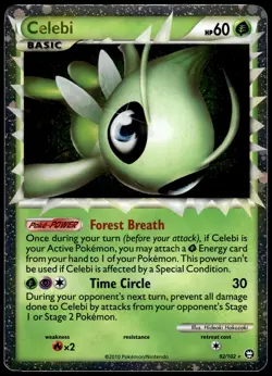 Celebi 92/102 Prime Rare HGSS Triumphant Pokemon [NM] (1) - Image 1