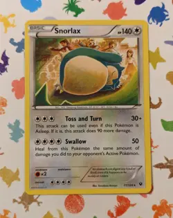 Pokemon TCG Snorlax 77/124 Rare XY Fates Collide Komiya English 2016 - Image 1