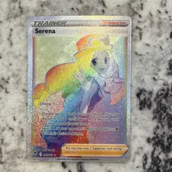 Pokemon TCG Serena Trainer Full Art Secret Rare Holo 207/195 Silver Tempest - Image 1