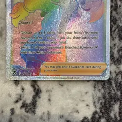 Pokemon TCG Serena Trainer Full Art Secret Rare Holo 207/195 Silver Tempest - Image 3