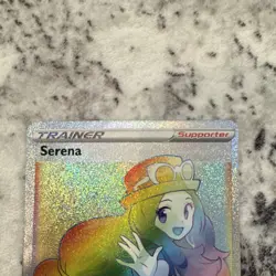 Pokemon TCG Serena Trainer Full Art Secret Rare Holo 207/195 Silver Tempest - Image 4
