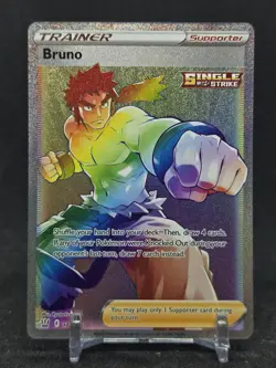 Bruno 172/163 Full Art Trainer Secret Rainbow Rare Battle Styles Pokemon - Image 1