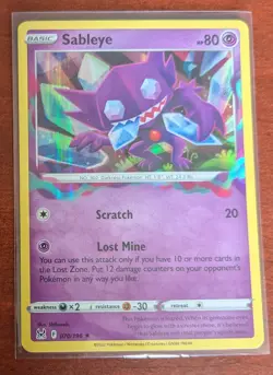 Pokemon TCG - Lost Origins - 70/196 Sableye Holo - Inverted Back Error RARE - Image 2