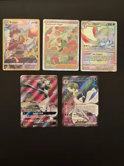 Pokemon Girly Lot Gardevoir Gx Braixen Gardenias Vigor Rainbow v Star Lilligant - Image 1