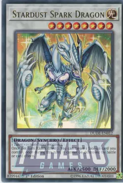 Yugioh Stardust Spark Dragon DUDE-EN012 Ultra Rare 1st Edition NM/LP - Image 1