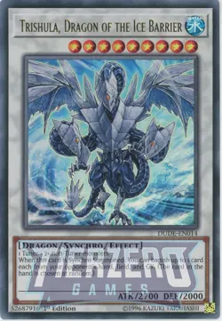 Yugioh Trishula, Dragon of the Ice Barrier DUDE-EN014 Ultra Rare 1st Ed NM/LP - Image 1