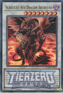 Yugioh Scarlight Red Dragon Archfiend DUDE-EN013 Ultra Rare 1st Edition NM/LP - Image 1