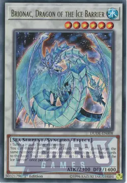 Yugioh Brionac, Dragon of the Ice Barrier DUDE-EN008 Ultra Rare 1st Ed NM/LP - Image 1