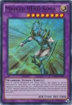 Yugioh! LP Masked HERO Koga - SDHS-EN042 - Super Rare - Unlimited Edition Lightl - Image 1
