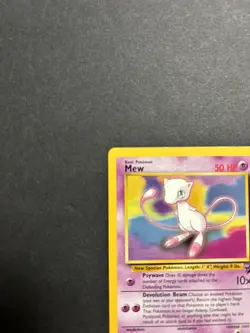 MEW #8 Black Star Promo Non Holo Rare Pokemon Card NEAR MINT - Image 5