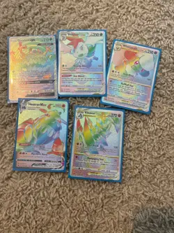 rainbow pokemon card lot with stars vmax and gx all very rare and desirable - Image 1