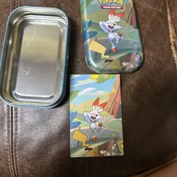Scorbunny EMPTY Pokemon Mini Tin With Scorbunny Card #318 - Image 3