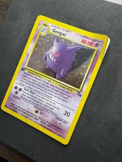 Pokemon Gengar TCG Fossil Holo Rare 1st Edition Card 5/62 WOTC - Image 2