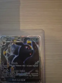 Pokemon Umbreon GX TCG Sun & Moon SM36 Black Star Promo Half Art Holo Card - Image 4