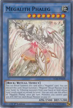 Yugioh! LP Megalith Phaleg - IGAS-EN038 - Common - 1st Edition Lightly Played, E - Image 1