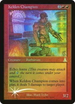 Urza's Destiny MTG FOIL Keldon Champion Magic - Image 1