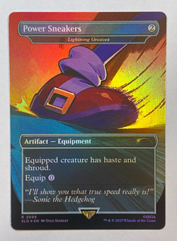 MTG - Secret Lair - Sonic: Turbo Gear - Power Sneakers - FOIL - Image 1