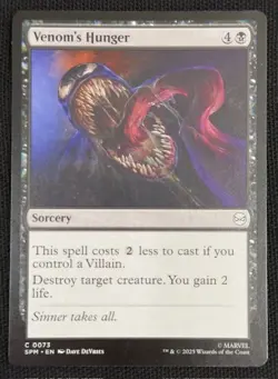 Magic the Gathering Marvel's Spider-Man - Venom's Hunger (Regular) - Image 1