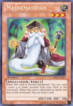 Yugioh! LP Mathematician - DRLG-EN023 - Secret Rare - 1st Edition Lightly Played - Image 1