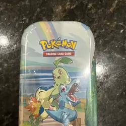 Pokemon TCG Celebrations Mini Tin Chikorita Cyndaquil Totodile English 2021 - Image 1