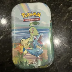 Pokemon TCG Celebrations Mini Tin Chikorita Cyndaquil Totodile English 2021 - Image 4