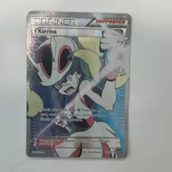 Pokemon Korrina Full Art Ultra Rare Holo Trainer XY Furious Fists 111/111 - Image 1