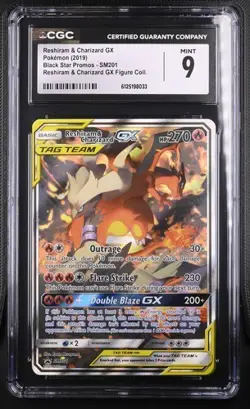Reshiram & Charizard GX #154 PSA CGC 9 Glurak Pokemon Tag Team Deutsch Selten - Image 1